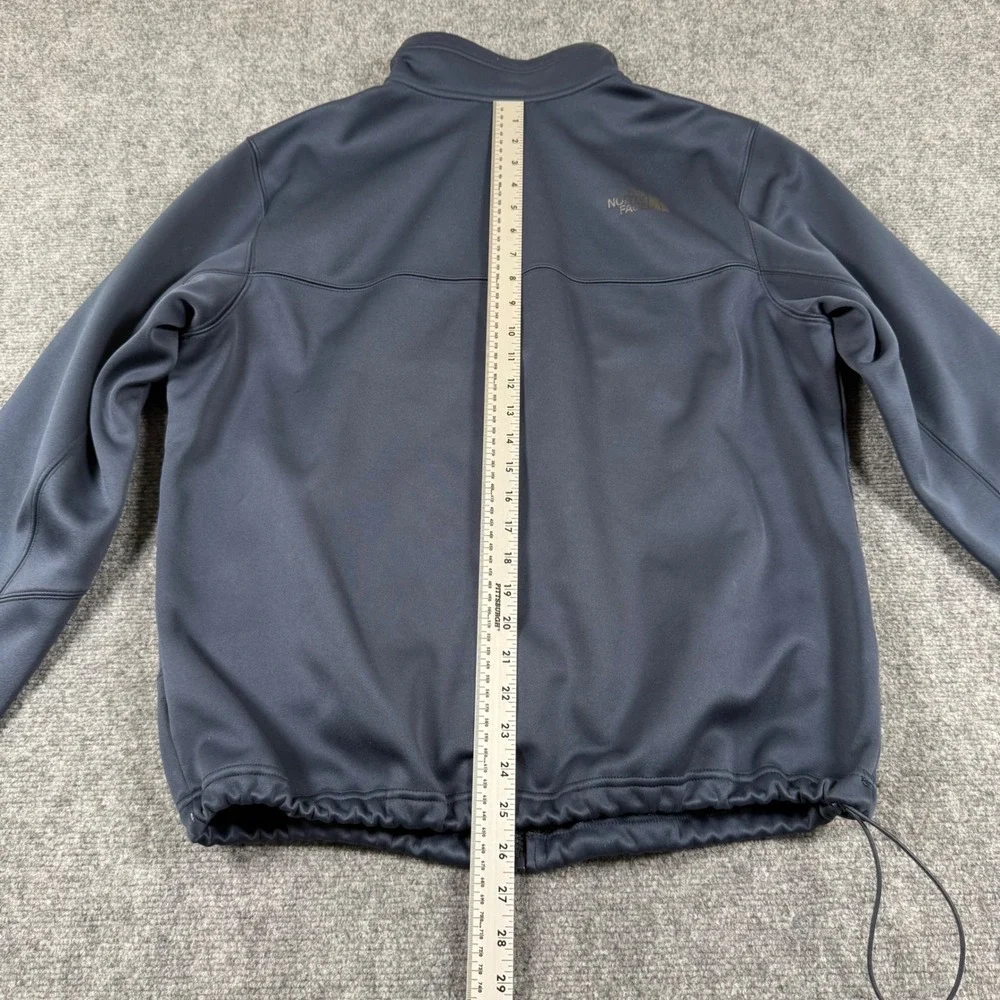 The North Face Jacket Large Navy Blue Windwall Full Zip Fleece Lined Outdoor Men